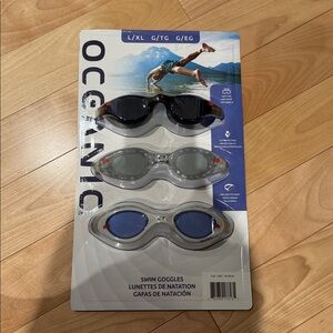 Adult Unisex Oceanic Swim Goggles Set (L/XL)